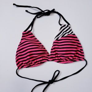 California waves coral swim bikini top